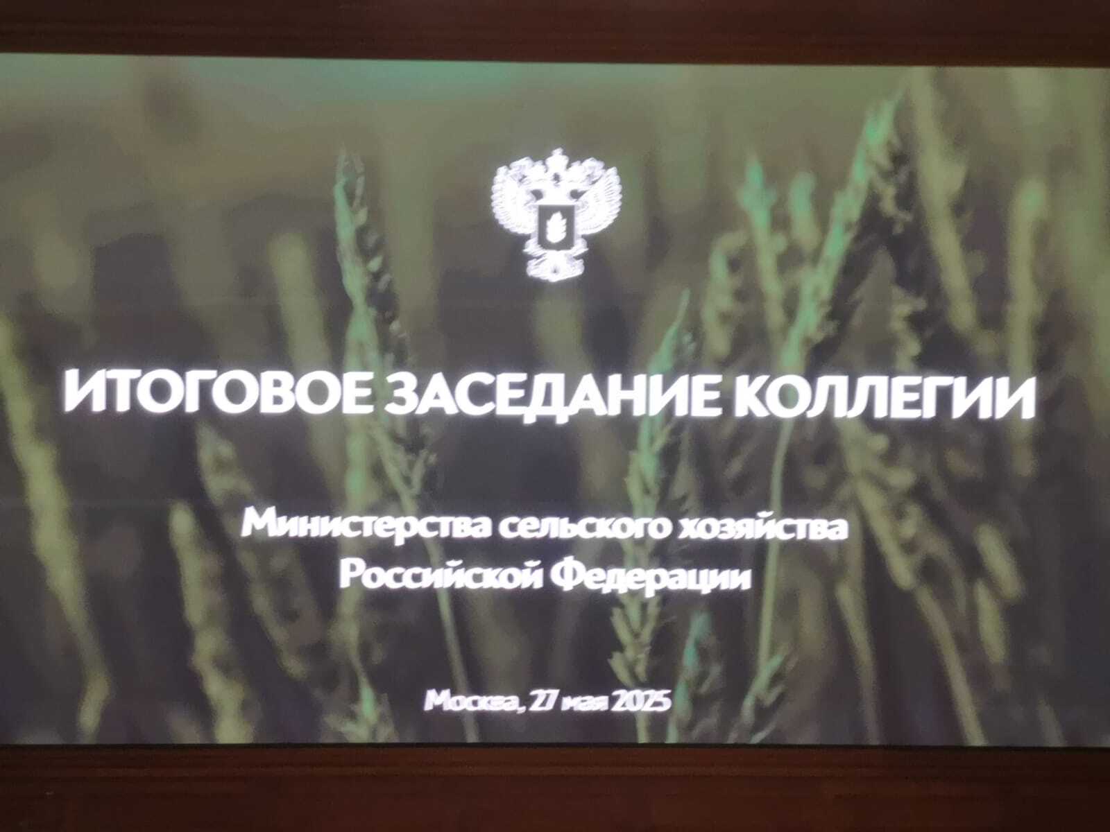 Роман Калентьев принял участие в итоговом заседании Коллегии Минсельхоза России