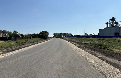 Завершено строительство подъездной автомобильной дороги к силосному зернохранилищу сезонной мощностью 20 тыс. тонн в с. Соболевка Каменского района Пензенской области. 
